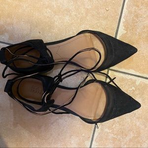 Zara lace up flats